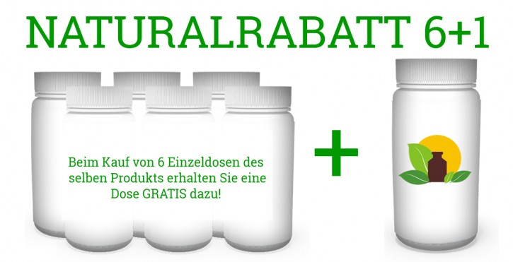 Naturalrabatt 6+1 Stoffwechsel Vital 7 x 90 Kapseln, Mit Cholin, Bitterstoff EGCG, Guarana und Piperin, Vegan