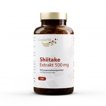 Shiitake Extrakt 500mg 100 Kapseln VEGAN/VEGETARISCH