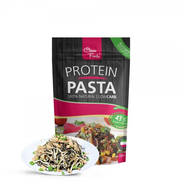 CleanFoods Protein Pasta 200g l 43% pflanzliches Eiweiß l aus schwarzen Bio Schildkröten Bohnen l 29% Ballaststoffe l Vegan l Niedriger glykämischer Index…