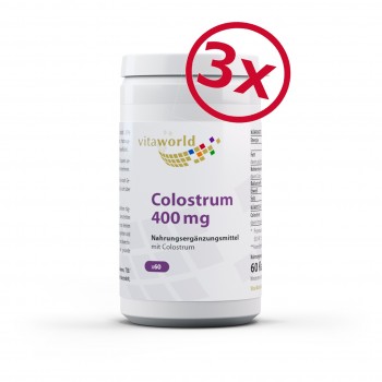 Pack de 3 Colostrum 400 mg 3 x 60 Capsules