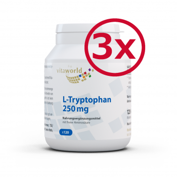 Pack de 3 L-Tryptophane 250 mg 3 x 120 Capsule Végétalien/Végétarien