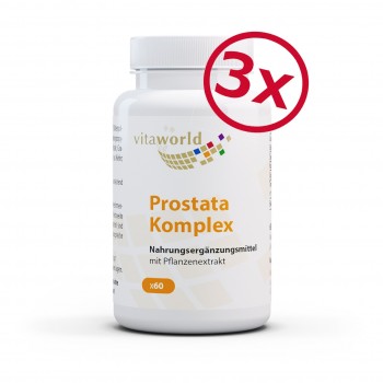 Pack di 3 Complesso Prostatico con Saw Palmetto, Melograno, Licopene e Beta-Sitosterolo 3 x 60 Capsule Vegan/Vegetarian
