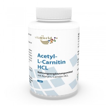 Acetyl-L-Carnitin HCL 1000mg pro Kapsel 120 Kapseln hohe Bioverfügbarkeit Vegan/Vegetarisch