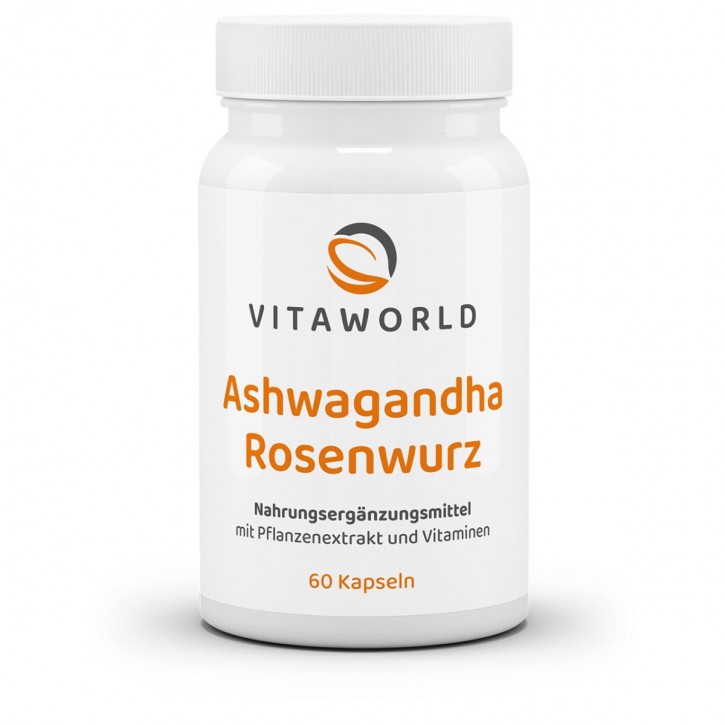 Ashwagandha Rose Root Complex 60 Capsules VEGAN / VEGETARIAN