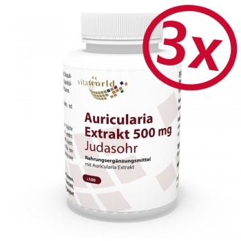 3 Pack Auricularia extract 500mg 300 Capsules