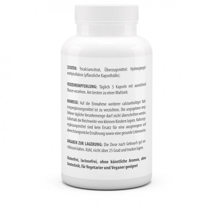 Citrate De Calcium 500mg Vita World - 120 Capsules, Biodisponibilité élevée, Complément Alimentaire Neuf