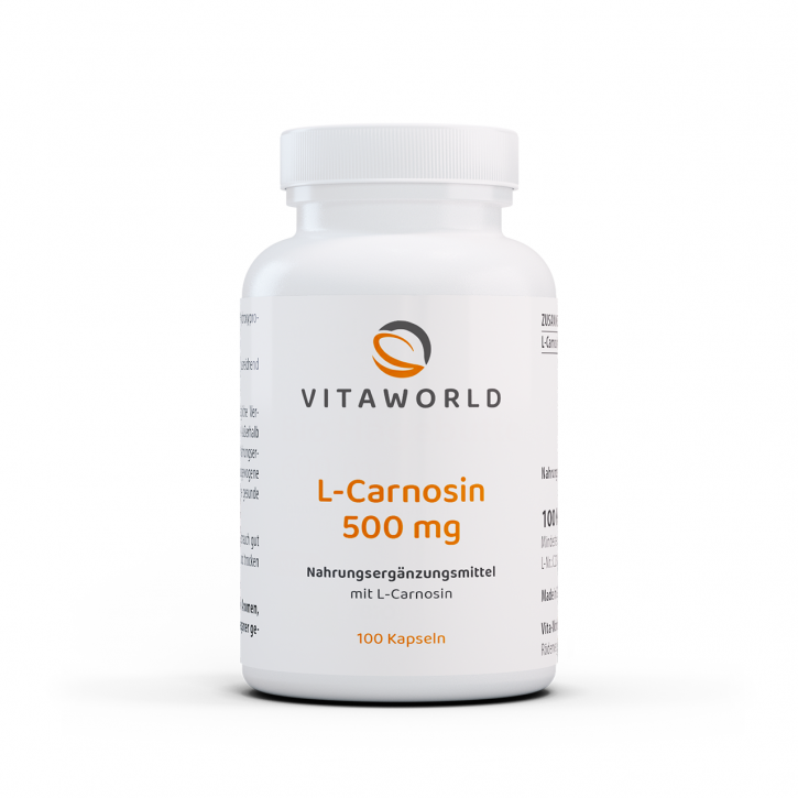 Carnosine 500 mg 100 Capsules Végétalien/Végétarien