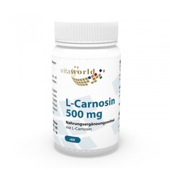 L-Carnosine 500mg 60 Capsules Vegan/Vegetarian