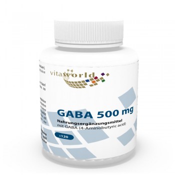 GABA (Acide gamma-aminobutyrique) 500 mg 120 Capsules