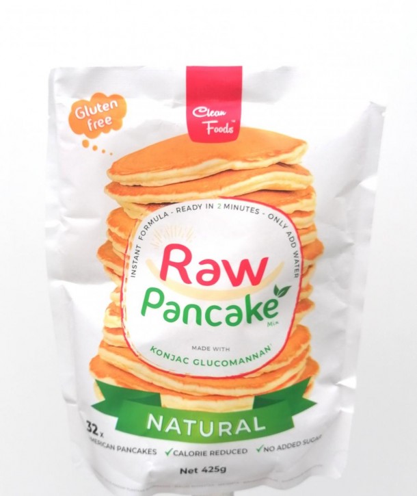 CleanFoods Pancake Neutraler Geschmack  425g l Pfannkuchen Konjak l 45 Kalorien / 100gr l  Zuckerfrei und Fettfrei