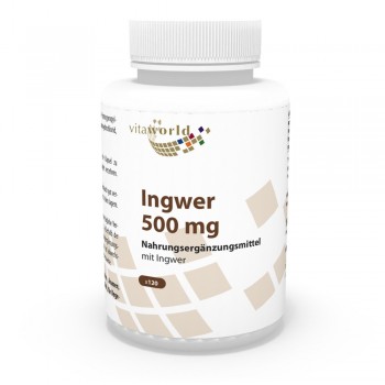 Ginger 500 mg 120 Capsules Vegetarian/Vegan