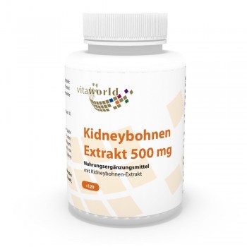 Kidney Bohnen Extrakt 500 mg 120 Kapseln Vegetarisch/Vegan