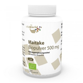 Maitake Organic Powder 500mg 120 Capsules Vegetarian/Vegan