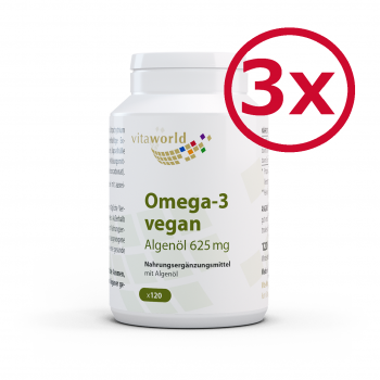 3er Pack Omega 3 Algenöl Vegan 3 x 120 Kapseln