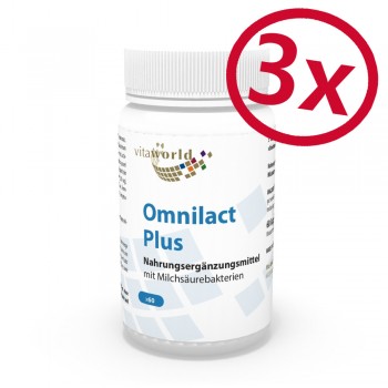 Pack de 3 Omnilact Plus 3 x 60 capsules Végétarien/Végétalien