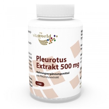 Pleurotus Extrakt 4:1 500mg 100 Kapseln Vegan/Vegetarisch