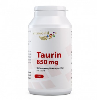 Taurina 850 mg 130 Cápsulas Vegano/Vegetariano