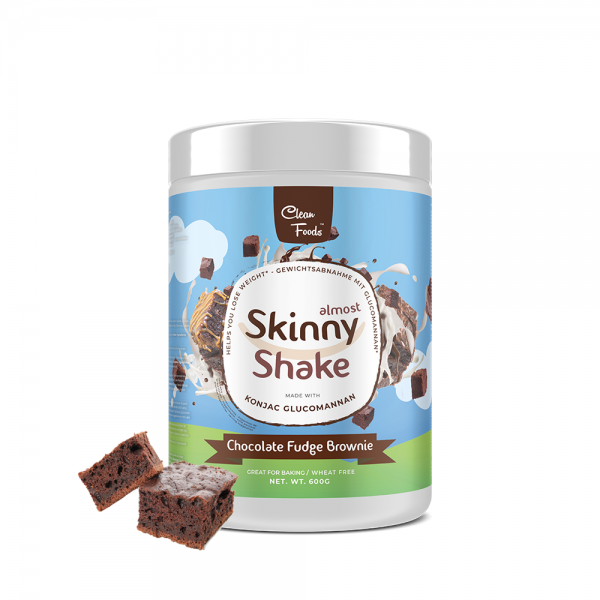 CleanFoods Skinny Shake Chocolate 600g l Konjak l nur 27 Kalorien /100gr l Schokolade