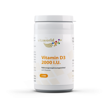 Vitamine D3 2000 UI 100 Capsules Végétariennes