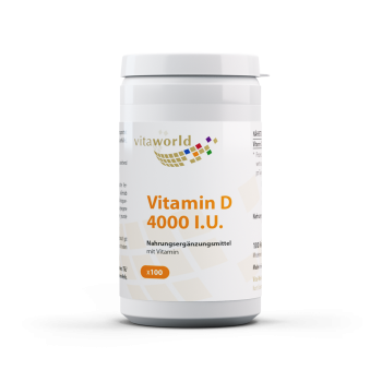 Vitamina D3 4000 UI. 100 Cápsulas Vegetarianas