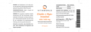 Discount 6+1 Choline 450 mg + Myo-Inositol 450 mg 7 x 60 Capsules Vegan Choline Bitartrate
