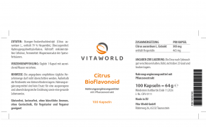 Pack of 3 Citrus Bioflavonoid 3 x 100 Capsules Vegan 100% Hesperidin