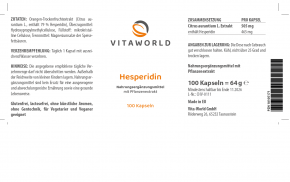 Pack di 3 Esperidina 3 x 100 Capsule Vegan 100% Esperidina Naturale