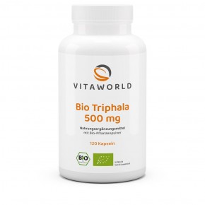 Sconto Naturale 6+1 Triphala Biologico 500 mg 7 x 120 Capsule, Treppiede con Miscela di Erbe, Amalaki, Bibhitaki e Haritaki Vegano