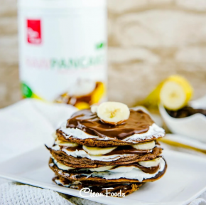 CleanFoods Pancake Banane 425g l Pfannkuchen Konjak l 45 Kalorien / 100gr l  Zuckerfrei und Fettfrei