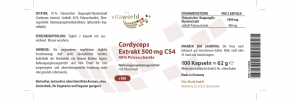 Pack de 3 Extracto de Cordyceps CS4 500 mg 40% Polisacáridos 3 x 100 Cápsulas