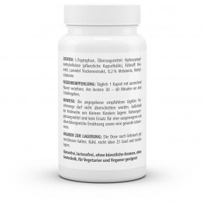 Melatonin 1mg 60 Capsules Vegan Plus Lavender Extract 50mg, Tryptophan 200mg and Vitamin B12
