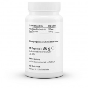Messicano Wild Yams 500 mg con l'Igname 60 Capsule Vegano/Vegetariano