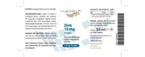 Zink Tropfen 15 mg 50 ml (ca. 1300 tropfen), Hoch bioverfügbare Zink-Verbindung, Leicht Dosierbar, Vegan